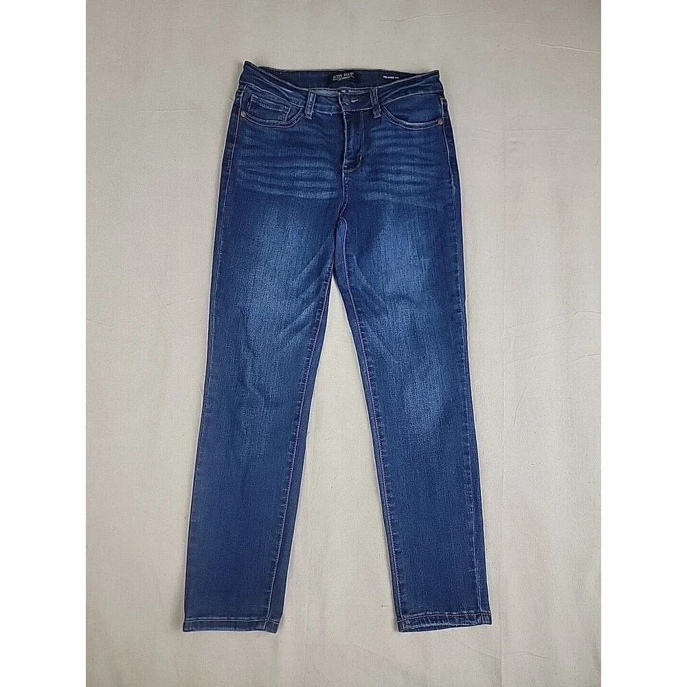 Judy Blue Relaxed Fit Jeans Womens 28 Blue‎ Dark Wash Straight Leg Baggy